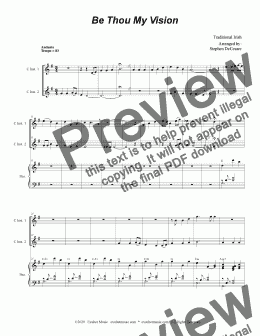 page one of Be Thou My Vision (Duet for C-Instruments)