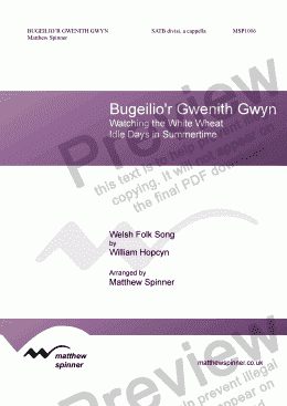 page one of Bugeilio'r Gwenith Gwyn