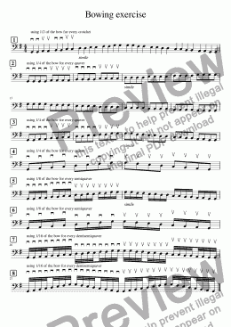 page one of Bowing exercise