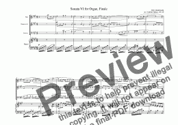 page one of Piano Quartet arr. from Sonata VI for organ [trio and piano]