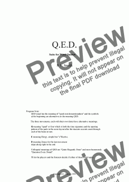 page one of QED