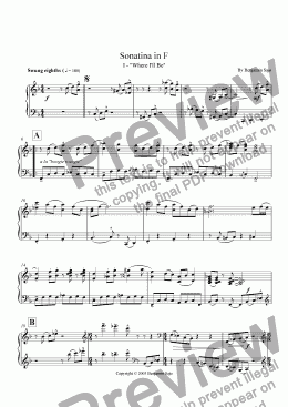 page one of Jazz Sonatina in F
