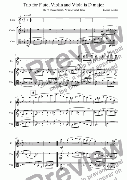page one of Trio for Flute, Violin and Viola - Movement 3