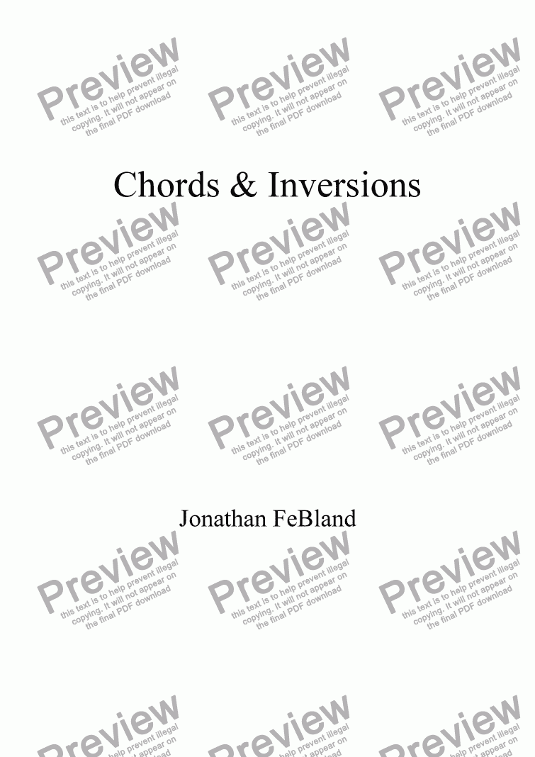 page one of Chords & Inversions