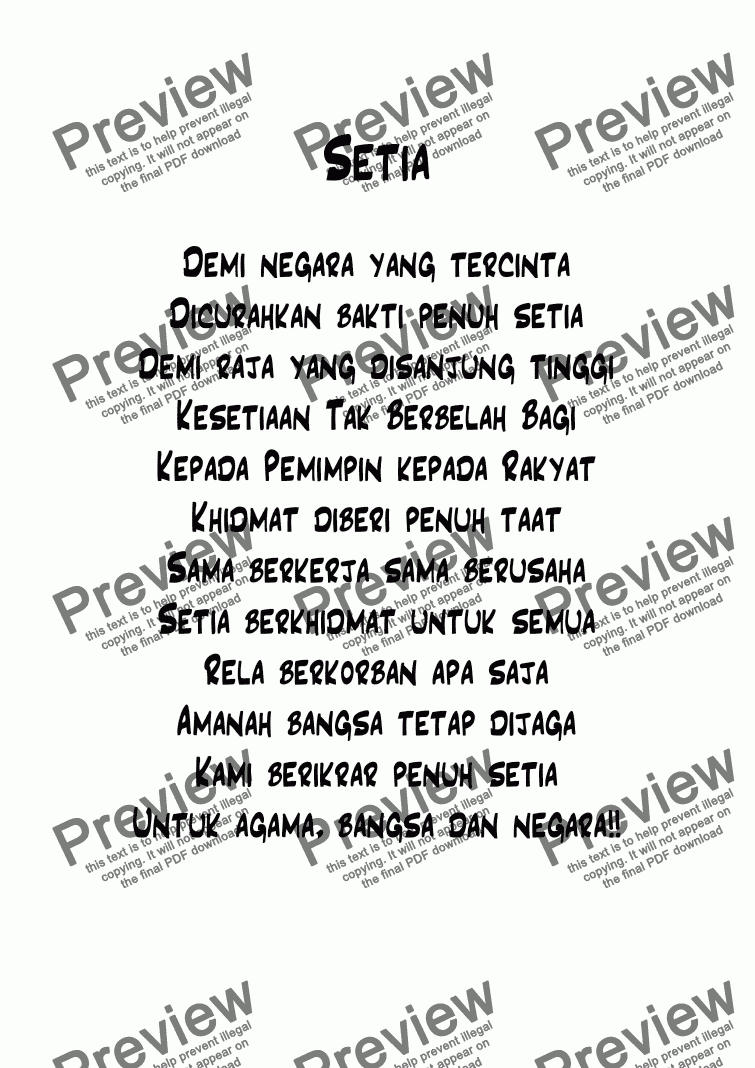 page one of Setia