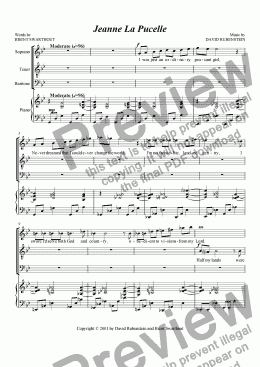 page one of Jeanne La Pucelle (trio for soprano, tenor, baritone)