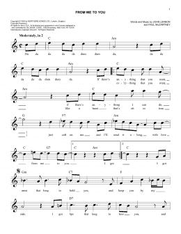 page one of From Me To You (Easy Lead Sheet / Fake Book)