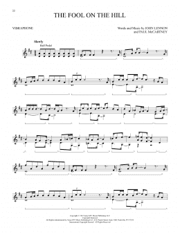 page one of The Fool On The Hill (Vibraphone Solo)