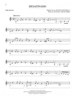 page one of Desafinado (Vibraphone Solo)