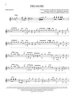 page one of Treasure (Vibraphone Solo)