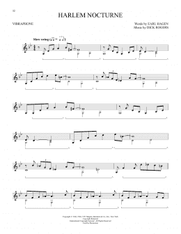 page one of Harlem Nocturne (Vibraphone Solo)