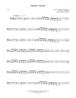 page one of Night Train (Tuba Solo)