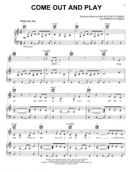 page one of come out and play (Piano, Vocal & Guitar Chords (Right-Hand Melody))