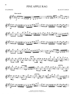 page one of Pine Apple Rag (Xylophone Solo)