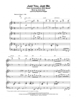 page one of Just You, Just Me (Piano Solo)