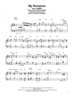 page one of My Romance (from Jumbo) (Piano Solo)