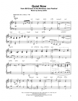 page one of Quiet Now (Piano Solo)
