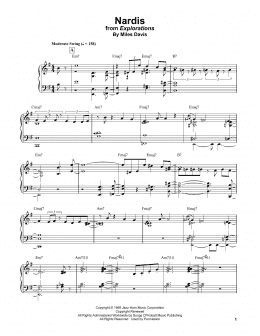 page one of Nardis (Piano Solo)