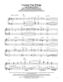 page one of I Loves You, Porgy (from Porgy and Bess) (Piano Solo)