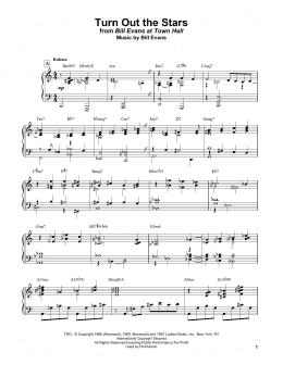 page one of Turn Out The Stars (Piano Solo)
