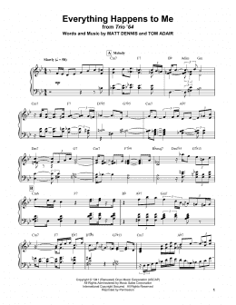 page one of Everything Happens To Me (Piano Solo)