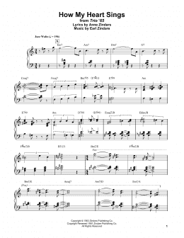 page one of How My Heart Sings (Piano Solo)