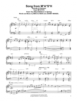 page one of Song From M*A*S*H (Suicide Is Painless) (Piano Solo)