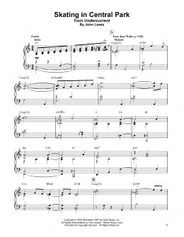 page one of Skating In Central Park (Piano Solo)