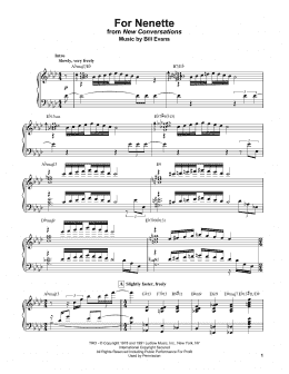 page one of For Nenette (Piano Solo)