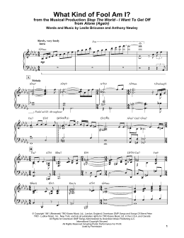 page one of What Kind Of Fool Am I? (from Stop The World - I Want To Get Off) (Piano Solo)