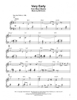 page one of Very Early (Piano Solo)