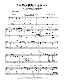 page one of You Must Believe In Spring (Piano Solo)