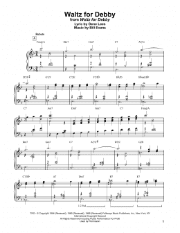 page one of Waltz For Debby (Piano Solo)