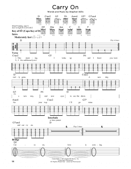 page one of Carry On (Guitar Lead Sheet)