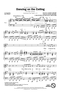 page one of Dancing On The Ceiling (arr. Mac Huff) (SATB Choir)