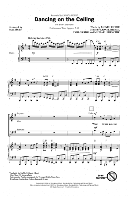 page one of Dancing On The Ceiling (arr. Mac Huff) (SAB Choir)