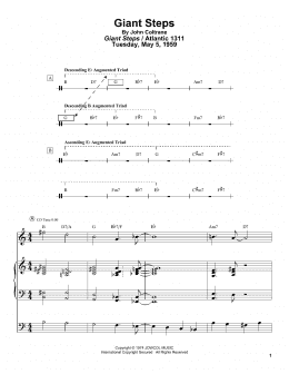 page one of Giant Steps (Tenor Sax Transcription)