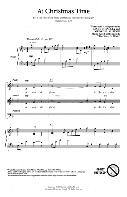 page one of At Christmas Time (3-Part Mixed Choir)