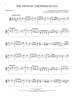 page one of The Swingin' Shepherd Blues (Vibraphone Solo)