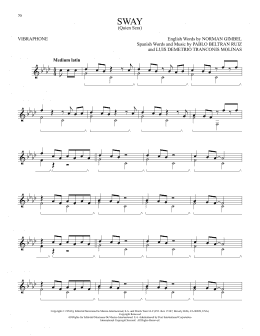 page one of Sway (Quien Sera) (Vibraphone Solo)