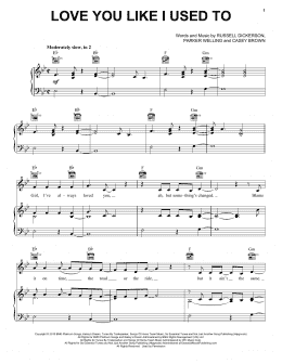 page one of Love You Like I Used To (Piano, Vocal & Guitar Chords (Right-Hand Melody))
