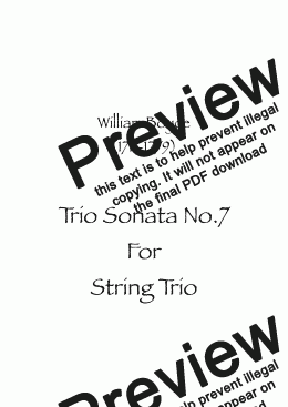 page one of Trio Sonata No.7