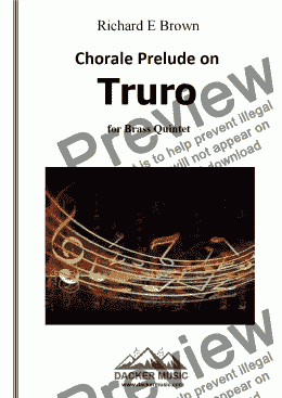 page one of Chorale Prelude on Truro - brass quintet