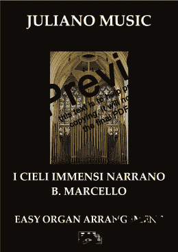 page one of I CIELI IMMENSI NARRANO (EASY ORGAN - C VERSION) - B. MARCELLO
