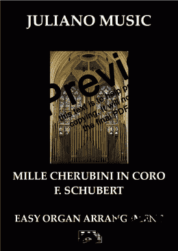 page one of MILLE CHERUBINI IN CORO (EASY ORGAN - C VERSION) - F. SCHUBERT