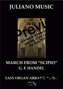 page one of MARCH FROM SCIPIO (EASY ORGAN - C VERSION) - G. F. HANDEL
