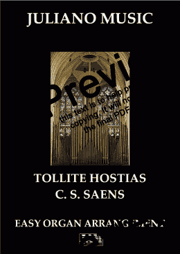page one of TOLLITE HOSTIAS (EASY ORGAN - C VERSION) - C. S. SAENS