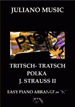 page one of TRITSCH TRATSCH POLKA (EASY PIANO - C VERSION) - J. STRAUSS II