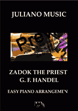 page one of ZADOK THE PRIEST (EASY PIANO) - G. F. HANDEL