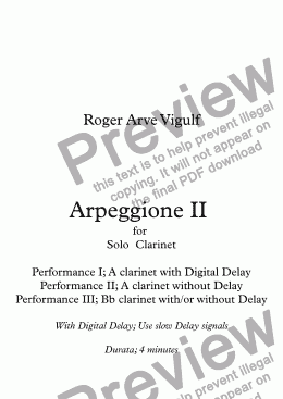 page one of Vigulf - Arpeggione II - Full Score